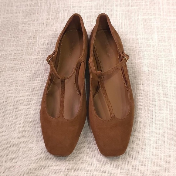 Madewell Shoes - Madewell The Mylie T-Strap Flat - Size 8